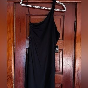 Express one-shoulder mini dress, size M